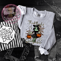 Thick Thighs Spooky Vibes Sweatshirt (Sport Grey Version)