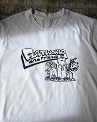 Image 1 of Flatworld & Friends logo tee (white)