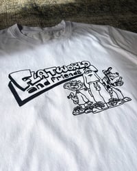 Image 4 of Flatworld & Friends logo tee (white)