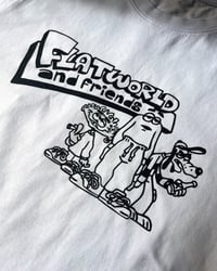 Image 2 of Flatworld & Friends logo tee (white)