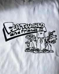 Image 5 of Flatworld & Friends logo tee (white)
