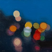 Citylights #1076 - Bokeh Night Scene | 2025 Original Oil painting