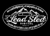 Image 2 of Lead Sled Digital weathered shop logo T-shirt