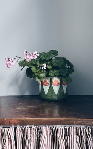 Majolica potte _grøn, blå og rosa