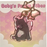 Image 3 of Frenchie Fairy Keychain - Cute French Bulldog with Fairy Wings