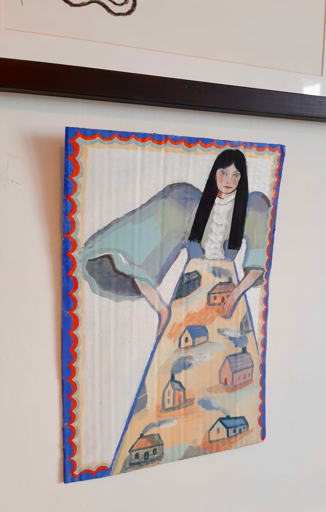 Home comforts ~ Original painting on cardboard