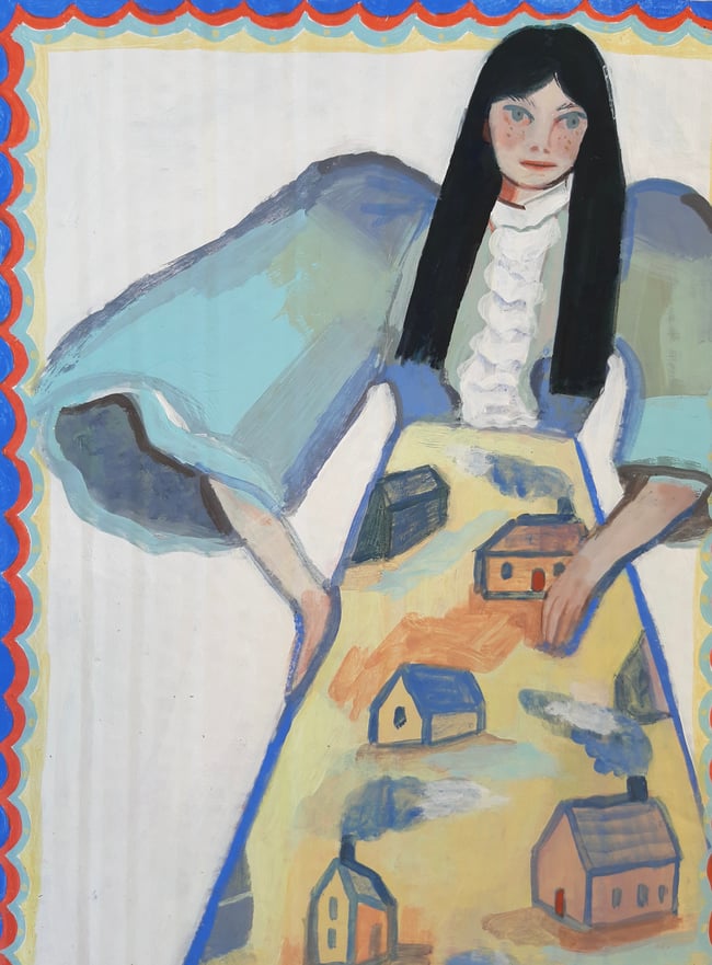 Home comforts ~ Original painting on cardboard