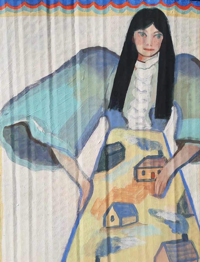 Home comforts ~ Original painting on cardboard