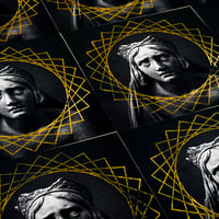 Image 1 of Midnight Sun 5"x5" Gold Ink Print