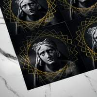 Image 4 of Midnight Sun 5"x5" Gold Ink Print