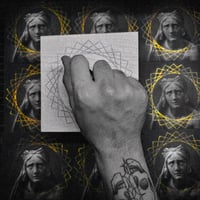 Image 3 of Midnight Sun 5"x5" Gold Ink Print