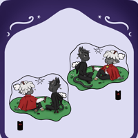 Image 1 of Cult of the lamb Narinder x Lamb keychain