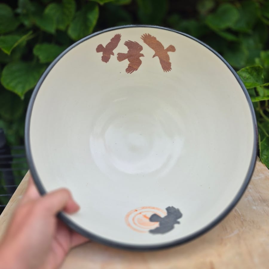 Image of Large Crow Serving Bowl PICK UP ONLY
