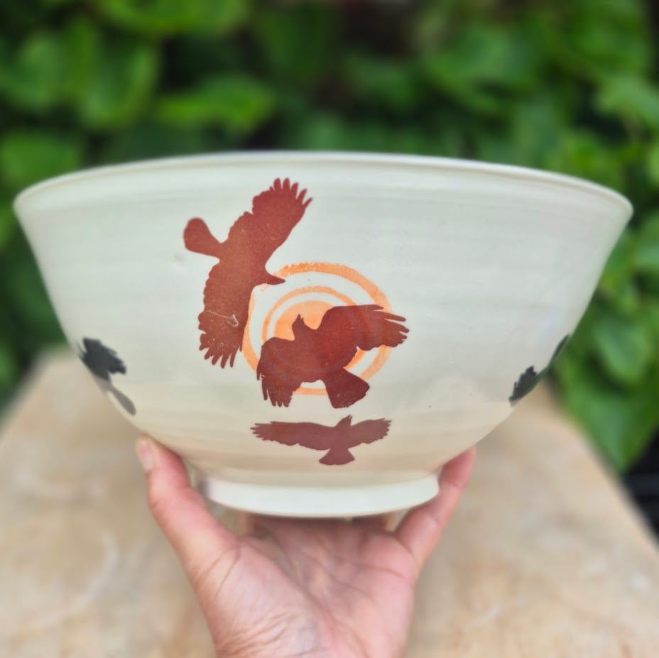 Image of Large Crow Serving Bowl PICK UP ONLY