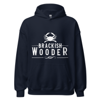 Image 4 of Classic Brackish Wooder Unisex Hoodie (White Logo)