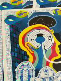 Image 2 of Standing in the Blue Fortress - Riso Print