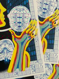 Image 3 of Standing in the Blue Fortress - Riso Print