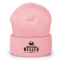 Image 17 of Brackish Wooder – Embroidered Cuffed Beanie (Classic Black Logo)