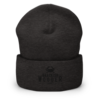 Image 6 of Brackish Wooder – Embroidered Cuffed Beanie (Classic Black Logo)