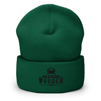 Image 18 of Brackish Wooder – Embroidered Cuffed Beanie (Classic Black Logo)