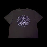 Image 2 of T-Shirt NERA in jersey di cotone GLICINE EYE