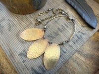 Image 1 of Golden Petals Solid Brass necklace / n7