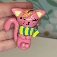 Image 1 of Phoebe The Fall Kitty Charm 