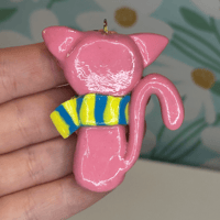 Image 2 of Phoebe The Fall Kitty Charm 