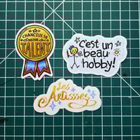 Image 5 of La vie d'artiste - 3 autocollants en vinyle