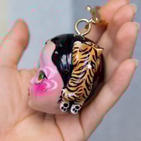 Image 2 of "Irina and Her Pet Tigers" Hand Made Bag Charm