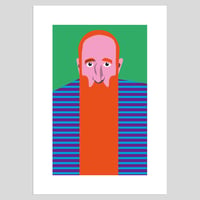 Rood baard (Fine art print)