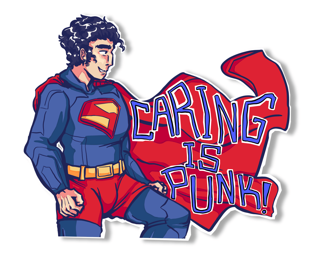 Image of Caring Is Punk! (Sticker)