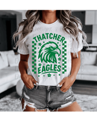 Eagles checkered with flowers white front only 