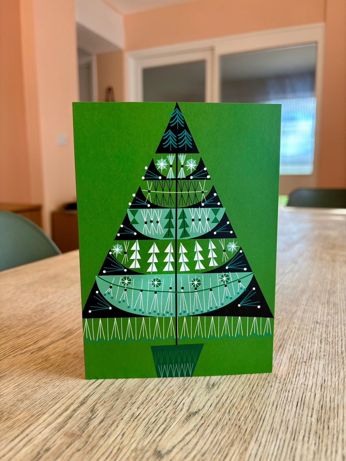 Scandi Angel/ Nordic Tree Christmas Card