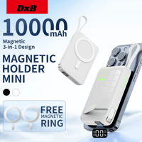 Image 1 of 🔋 Magnetic Charging 10,000mAh Fast Charging Power Bank with Built-In Cable ⚡