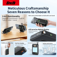 Image 7 of 🔋 Magnetic Charging 10,000mAh Fast Charging Power Bank with Built-In Cable ⚡