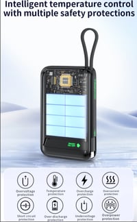 Image 11 of 🔋 Magnetic Charging 10,000mAh Fast Charging Power Bank with Built-In Cable ⚡