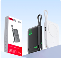 Image 3 of 🔋 Magnetic Charging 10,000mAh Fast Charging Power Bank with Built-In Cable ⚡
