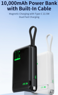 Image 13 of 🔋 Magnetic Charging 10,000mAh Fast Charging Power Bank with Built-In Cable ⚡