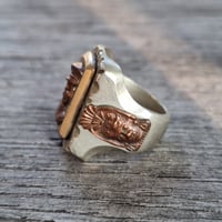 Image 2 of Soldier of Fortune Skull Ring #1, c. 1940s