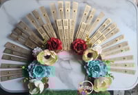 Carved wooden headpiece