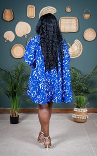 Image 2 of Electric Blue Splatter Mini Dress