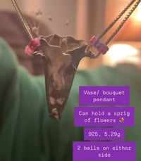 Image 2 of Sterling Empty Bouquet Charm