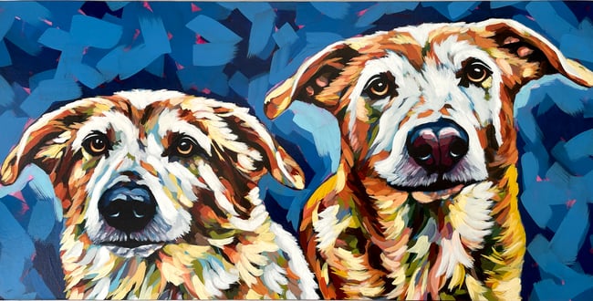 Custom Dog Portrait - Sonny & Gilly
