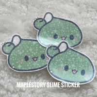 Image 2 of Holo Maplestory Slime Vinyl Sticker