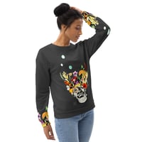 Image 10 of Frankenflower - All Over Print -  Unisex Pullover Sweatshirt - Charcoal Gray