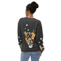Image 11 of Frankenflower - All Over Print -  Unisex Pullover Sweatshirt - Charcoal Gray