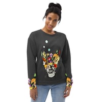 Image 9 of Frankenflower - All Over Print -  Unisex Pullover Sweatshirt - Charcoal Gray
