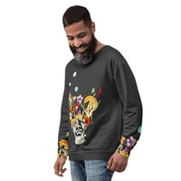 Image 7 of Frankenflower - All Over Print -  Unisex Pullover Sweatshirt - Charcoal Gray