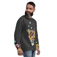 Image 5 of Frankenflower - All Over Print -  Unisex Pullover Sweatshirt - Charcoal Gray
